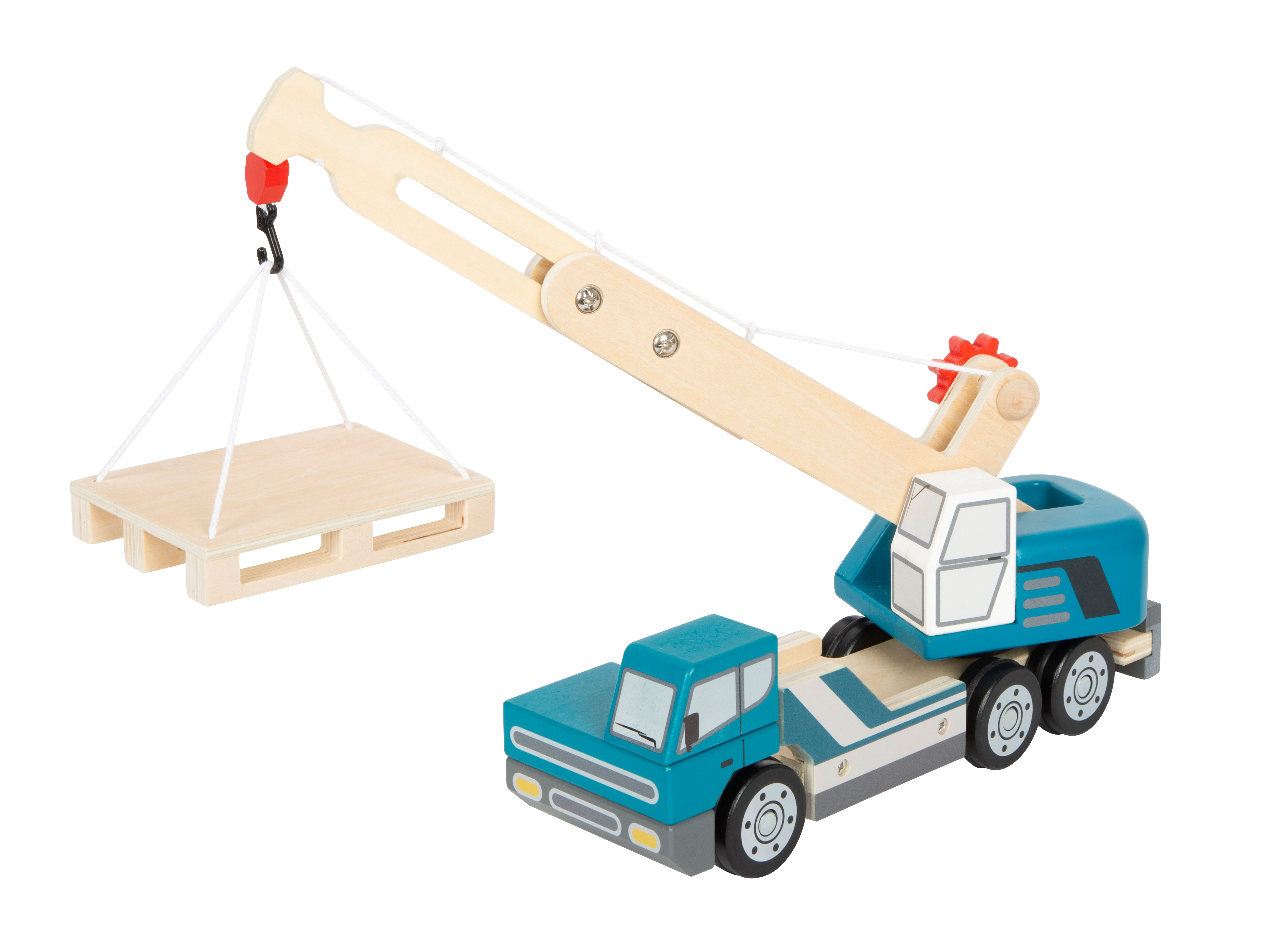 Camião com grua e palete